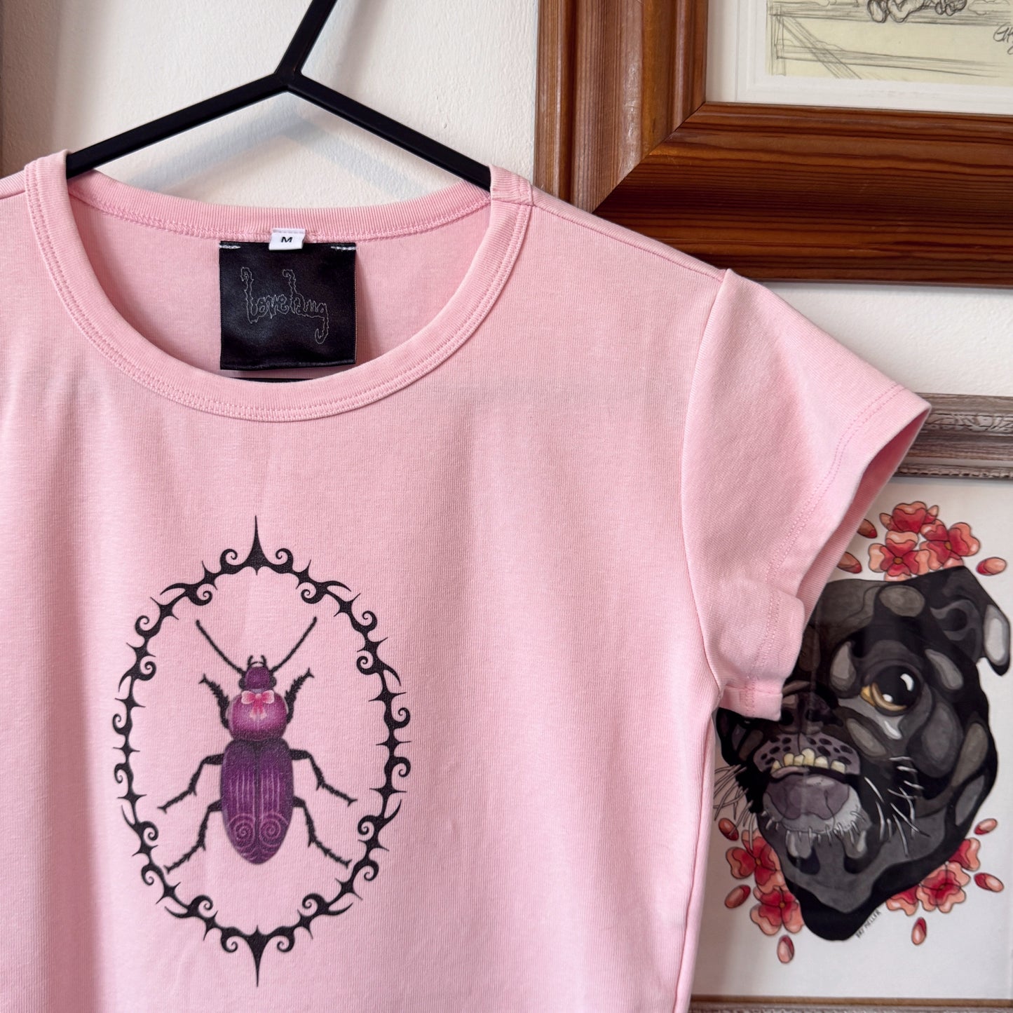 Beetle Buddy Baby Tee ~ Pink ⭑Sample Piece⭑