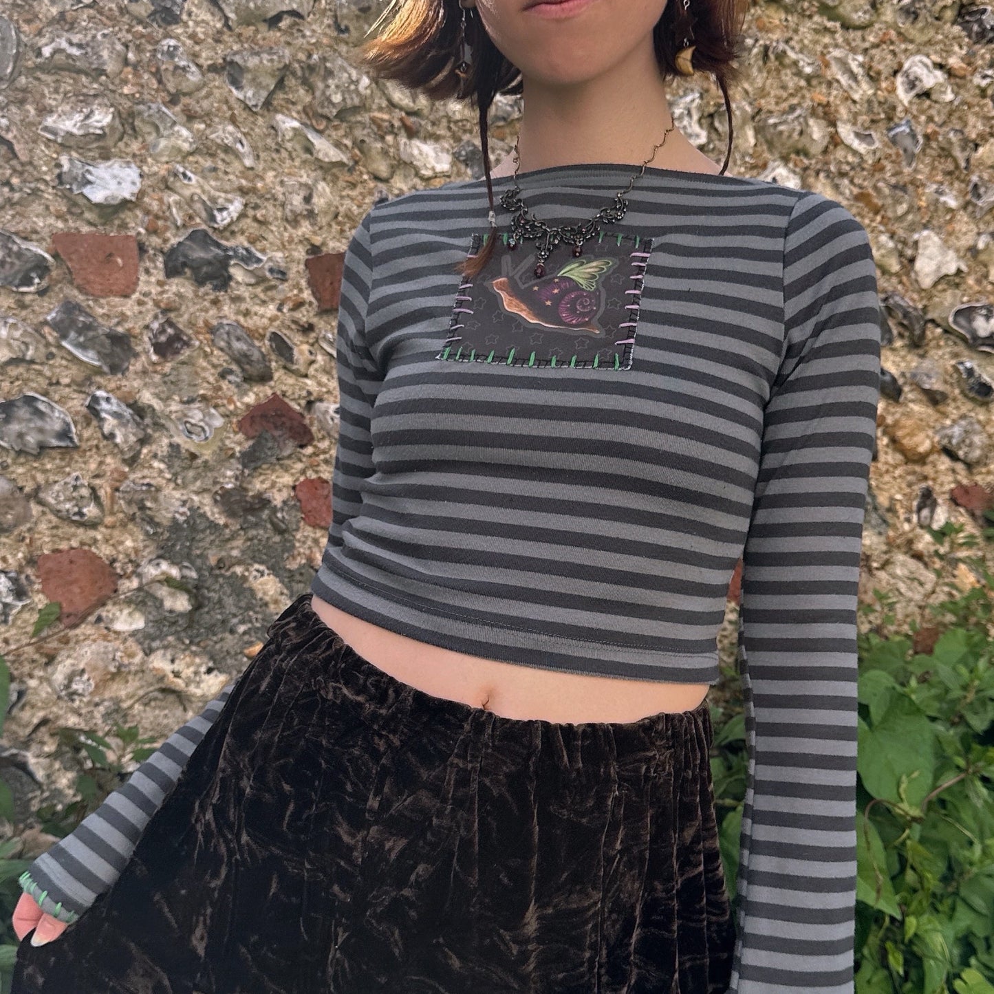 Snail Fae Patchwork Top