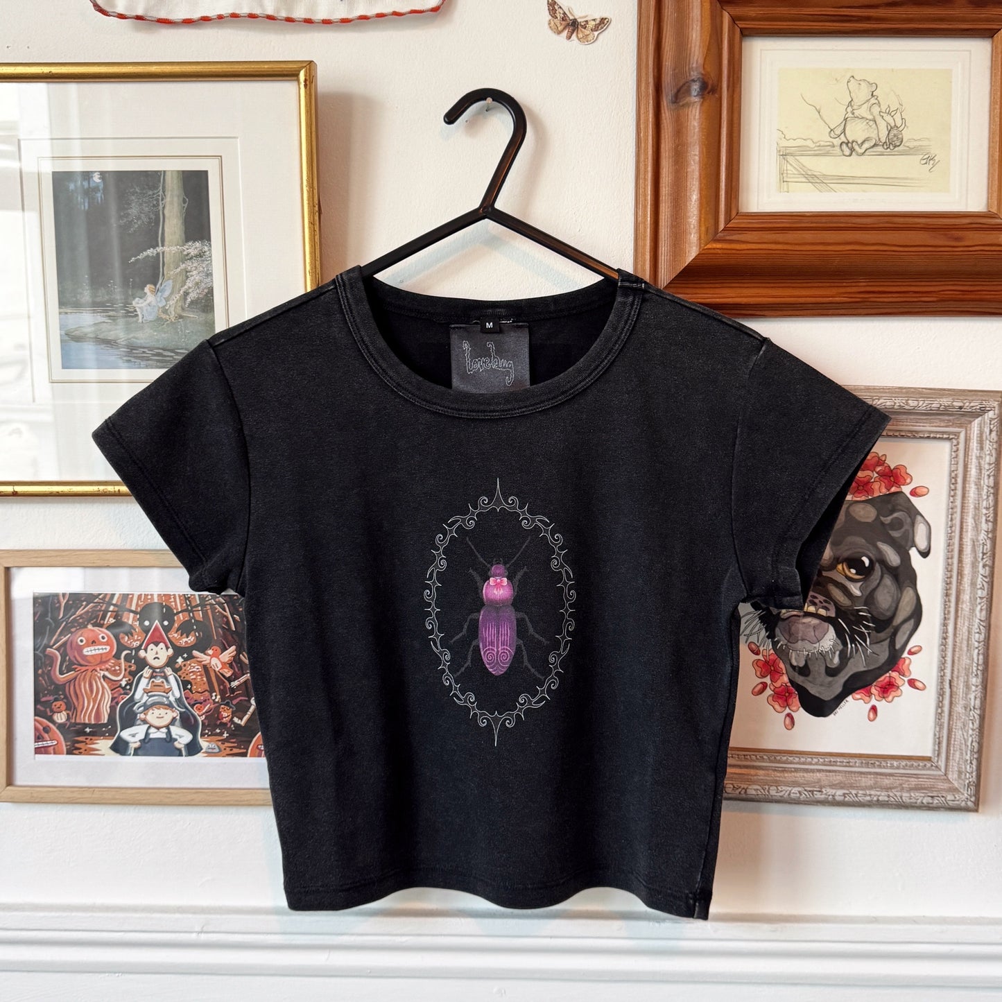 Beetle Buddy Baby Tee ~ Black ⭑Sample Piece⭑