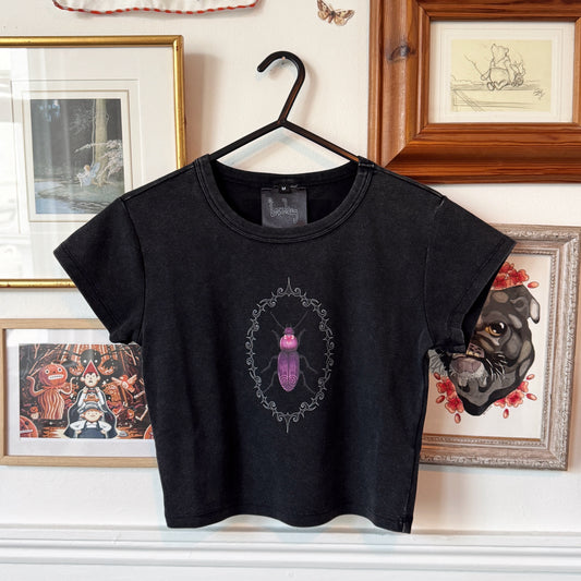 Beetle Buddy Baby Tee ~ Black ⭑Sample Piece⭑