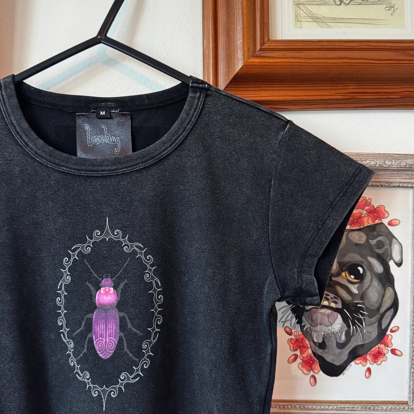 Beetle Buddy Baby Tee ~ Black ⭑Sample Piece⭑