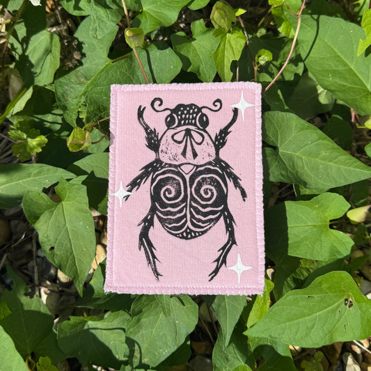 Black & Pink Beetle Buddy Patch